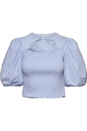 Résumé Romeors Blouse Tops Blouses Short-sleeved Blue