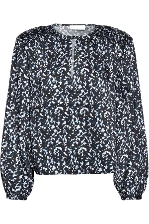 2nd Day 2Nd Chaya - Drapy Twill Print Tops Blouses Long-sleeved Multi/patterned