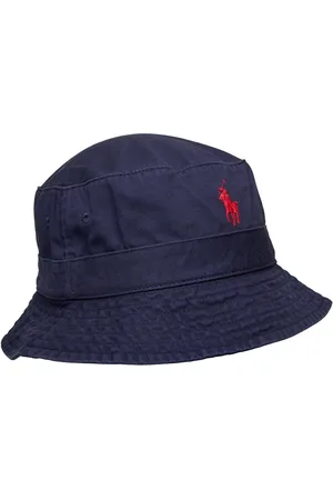 Ralph Lauren Cotton Bucket Hat Designers Headwear Bucket Hats Blue