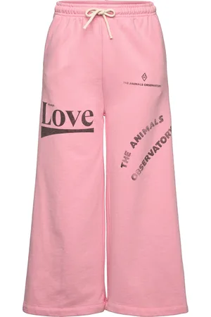 The Animals Observatory Platypus Kid Sweatpants Pink Bottoms Sweatpants Pink