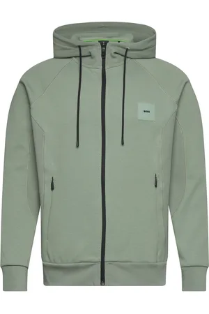 HUGO BOSS Saggy Rib Sport Sport Clothing Sport Sweatshirts & Hoodies Sport Hoodies Green