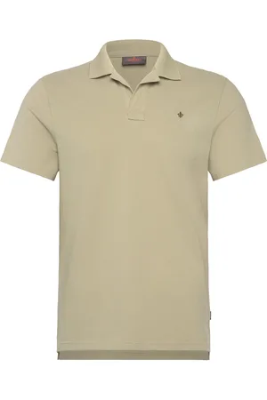 Morris Dylan Piqué Shirt Tops Polos Short-sleeved Green