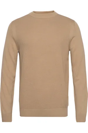 TOM TAILOR Structured C Tops Knitwear Round Necks Beige