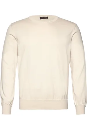Oscar Jacobson Valter Roundneck Designers Sweatshirts & Hoodies Sweatshirts Cream