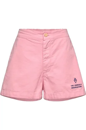 The Animals Observatory Pig Kid Shorts Pink Bottoms Shorts Sweat Shorts Pink
