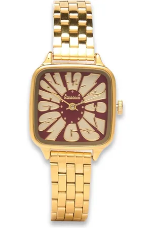 Komono Kate Estate Flower Gold Bordeaux Accessories Watches Analog Watches Gold