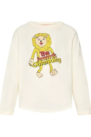 The Animals Observatory Anteater Kid Long Sleeve T-Shirt White Tops T-shirts Long-sleeved T-Skjorte White