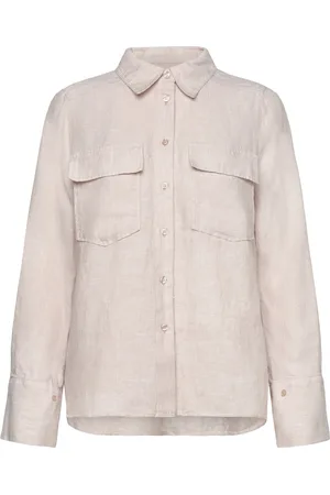 Twist & tango Cassidy Linen Shirt Tops Shirts Long-sleeved Beige
