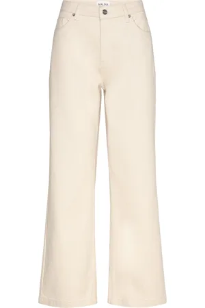 By Malina Matilda Slouchy Mid Rise Wide Jeans Designers Jeans Wide Cream