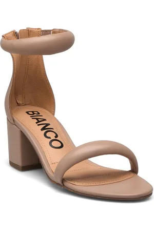 Bianco Bialisbon Sandal Faux Leather Sandal Med Hæl Beige
