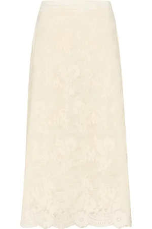 Culture Cuarona Skirt Skirts Knee-length & Midi Skirts Cream