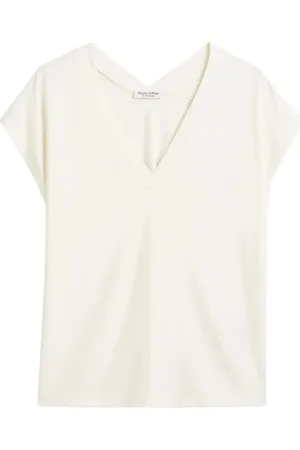 Marc O’ Polo T-Shirts Short Sleeve Tops Blouses Short-sleeved Cream