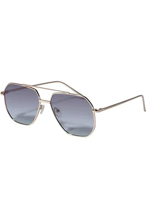 Pilgrim Ana Sunglasses Grey/Gold Accessories Sunglasses D-frame- Wayfarer Sunglasses Grey