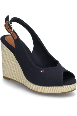 Tommy Hilfiger Flag High Wedge Espad Slingback Sko Med Kilehæl Navy