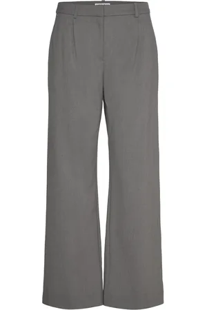 Weekday Drew Suiting Trousers Bottoms Trousers Straight Leg Grey