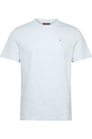 Morris Watson Slub Tee Designers T-Kortærmet Skjorte Blue