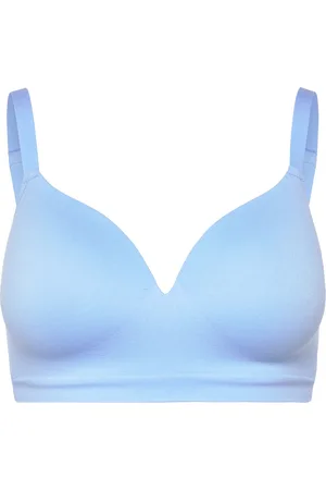 Lindex Bra Flora Seamless Lingerie Bras & Tops Soft Bras Non Wired Bras Blue