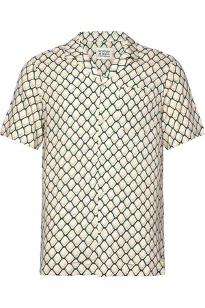 Scotch&Soda Regular Fit Short Sleeve Aop Viscose Shirt Tops Shirts Short-sleeved Shirts Multi/patterned