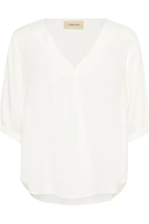 Cream Cririna Blouse Tops Blouses Short-sleeved White