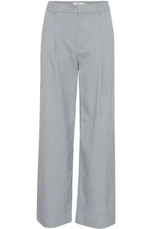 Gestuz Gzpaulia Melange Mw Wide Pants Bottoms Trousers Suitpants Blue