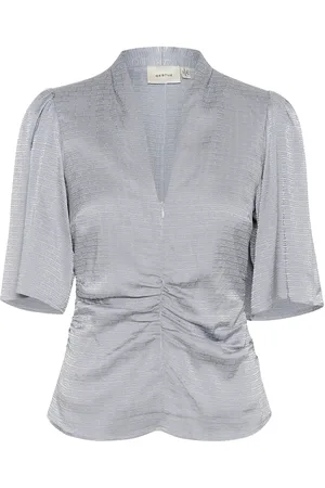 Gestuz Gzbianca Blouse Tops Blouses Short-sleeved Blue