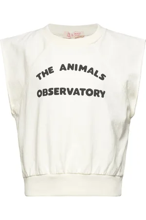 The Animals Observatory Squab Kid Top White Logo Tops Vests White