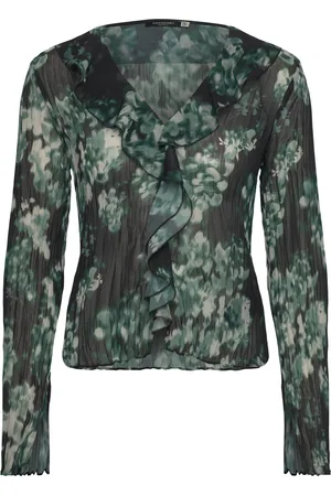 Scotch&Soda Ruffle Top Tops T-shirts & Tops Long-sleeved Black