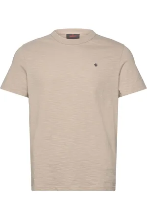 Morris Watson Slub Tee Designers T-Kortærmet Skjorte Beige