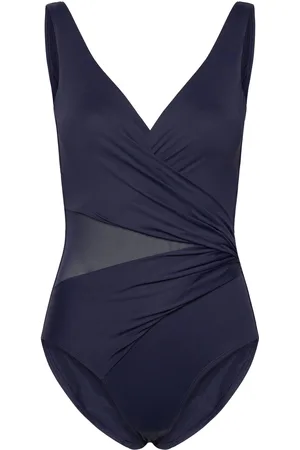 Hunkemöller Shell Mesh Shaping Bs Badedragt Badetøj Navy