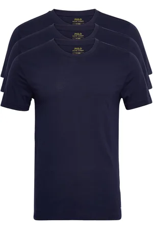 Ralph Lauren Slim Crewneck 3-Pack Tops T-Kortærmet Skjorte Navy