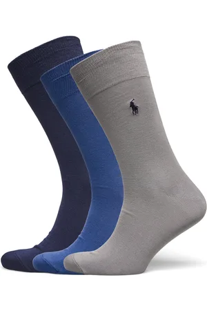 Ralph Lauren Cotton-Blend Trouser Sock 3-Pack Underwear Socks Regular Socks Grey