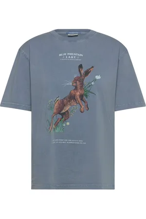 Scotch&Soda Washed Artwork Loose T-Shirt Tops T-shirts & Tops Short-sleeved Blue