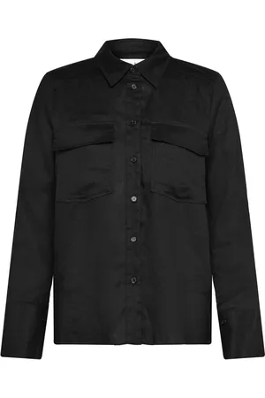 Twist & tango Cassidy Linen Shirt Tops Shirts Long-sleeved Black