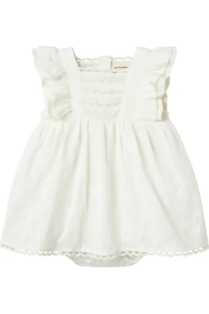 Lil Atelier Nbffiola Sl Body Dress Lil Dresses & Skirts Dresses Baby Dresses Short-sleeved Baby Dresses White