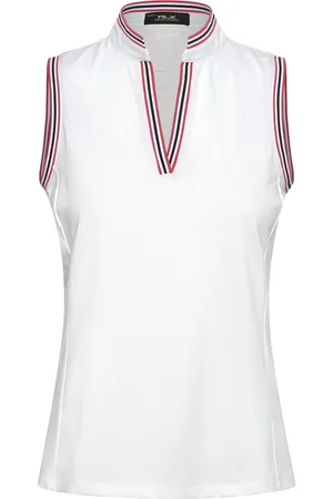 Ralph Lauren Tailored Fit Sleeveless Piqué Shirt Sport Women Sport Clothing Sports Tops & T-Skjorte White