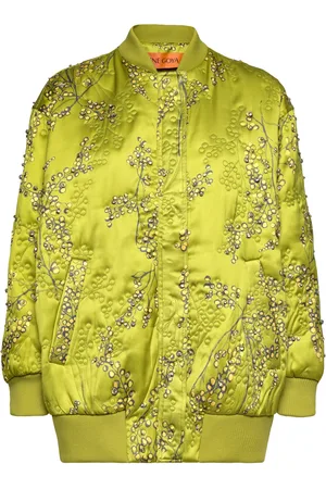 STINE GOYA 2352 Quilted Embroidery, Covered Pl Quiltet Jakke Green