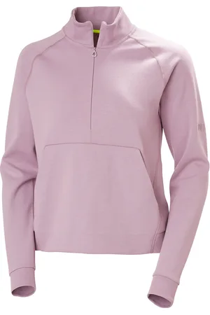 Helly Hansen W Hp Tech Sweat Half Zip Sport Women Sport Clothing Sport Sweatshirts & Hoodies Sport Sweatshirts Pink