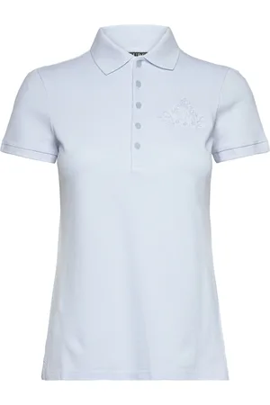 Ralph Lauren Floral-Logo Cotton Piqué Polo Shirt Tops T-shirts & Tops Polos Blue