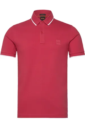 HUGO BOSS Passertip Tops Polos Short-sleeved Red