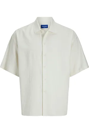 JACK & JONES Jorparos Over D Shirt Ss Jnr Tops Shirts Short-sleeved Shirts White Jack & J S