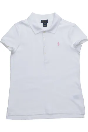 Ralph Lauren Stretch Mesh Polo Shirt Tops T-shirts Polo Shirts Short-sleeved Polo Shirts White