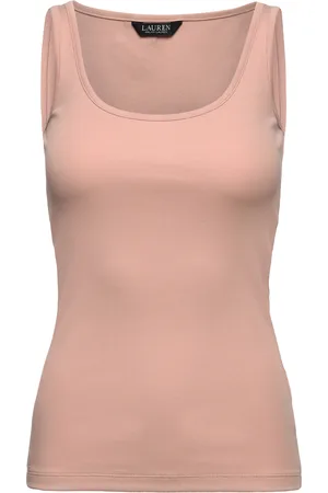 Ralph Lauren Cotton-Blend Tank Top Tops T-shirts & Tops Sleeveless Pink