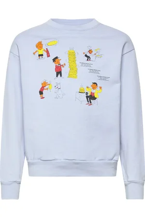 The Animals Observatory Bear Kid Sweatshirt Soft Blue Tops Sweatshirts & Hoodies Sweatshirts Blue
