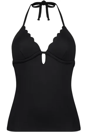 Hunkemöller Scallop Shaping Tankini Swimwear Bikinis Bikini Tops Triangle Bikinitops Black