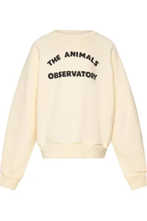 The Animals Observatory Shark Kid Sweatshirt White Logo Tops Sweatshirts & Hoodies Sweatshirts Cream