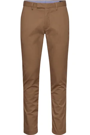 Ralph Lauren Stretch Slim Fit Chino Pant Designers Trousers Chinos Brown