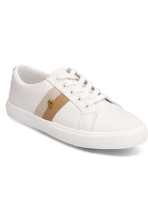 Ralph Lauren Janson Ii Leather Sneaker Low-top Sneakers White