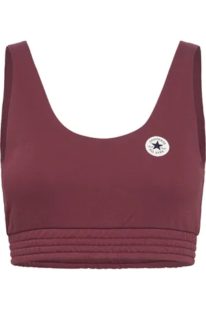 Converse Retro Chuck Bra Top Sport Bras & Tops Soft Bras Tank Top Bras Burgundy