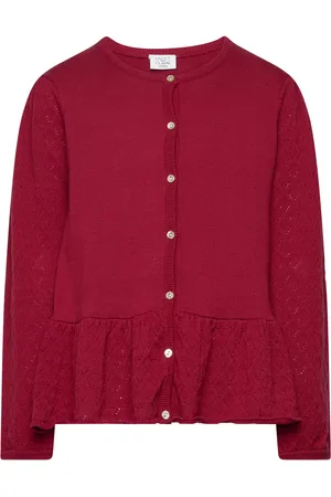 Hust & Claire Caimie Tops Knitwear Cardigans Red