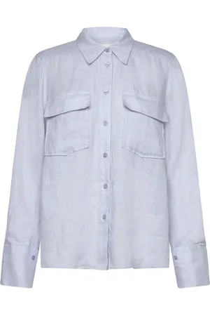 Twist & tango Cassidy Linen Shirt Tops Shirts Long-sleeved Blue
